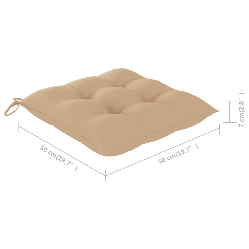 ComfortXL - Chaises de Repas Lot de 8 en Teck Durable avec Coussins Épais 7cm pour Table de Jardin Beige – ComfortXL Outdoor Living - Image 6