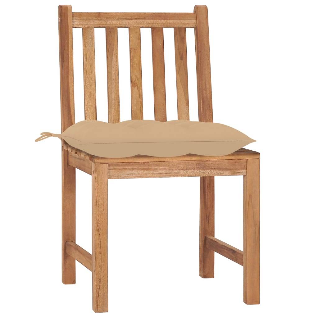 ComfortXL - Chaises de Repas Lot de 8 en Teck Durable avec Coussins Épais 7cm pour Table de Jardin Beige – ComfortXL Outdoor Living - Image 3