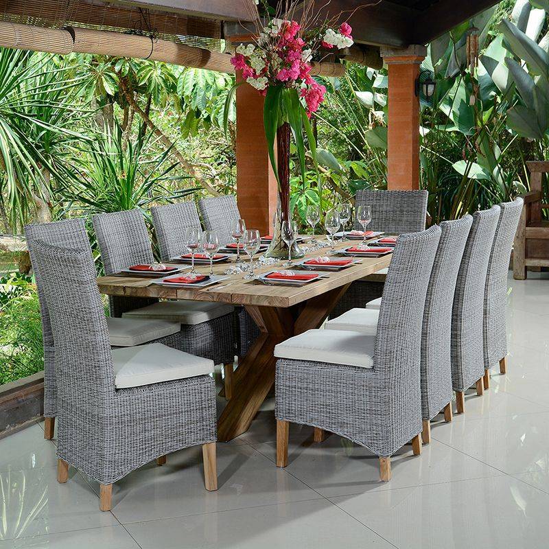 Table en teck recyclé 240 cm, Conceptual - Gecko Jardin - Imagen 8