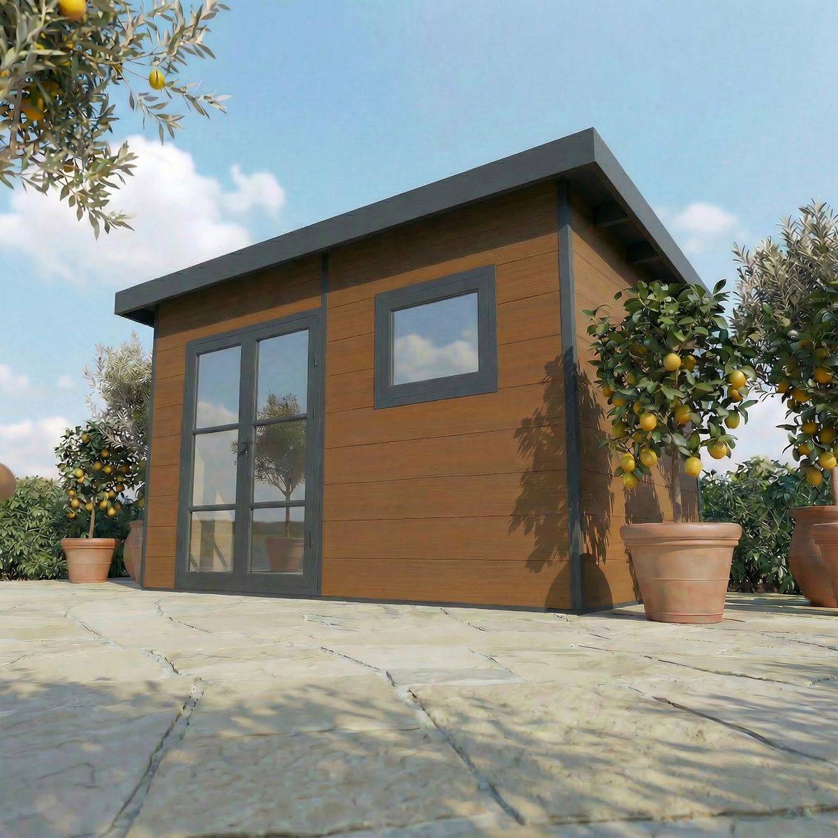 Direct Abris - Abri de Jardin Composite ALMA - 15m2 - Brun - Cabane de Jardin - Image 2