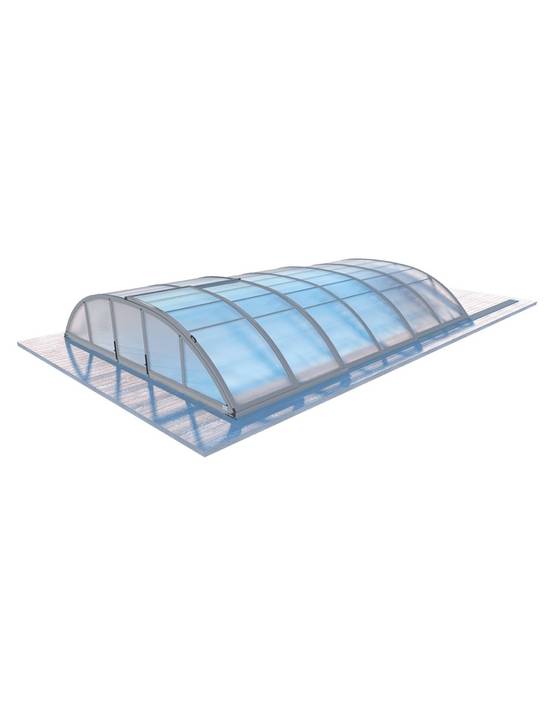 Altanka - Abri de piscine Horizon pour les modèles 7,20x4,20 m - BAS58, BAS758 - polycarbonate alvéolaire 8 mm - Couleur Ral7037 Gris - ECO231 - Imagen 1