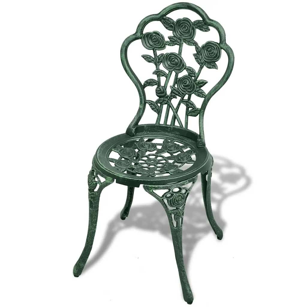 Vidaxl - Ensemble de bistro 3 pcs-Salons de jardin Aluminium coulé Vert - Image 4