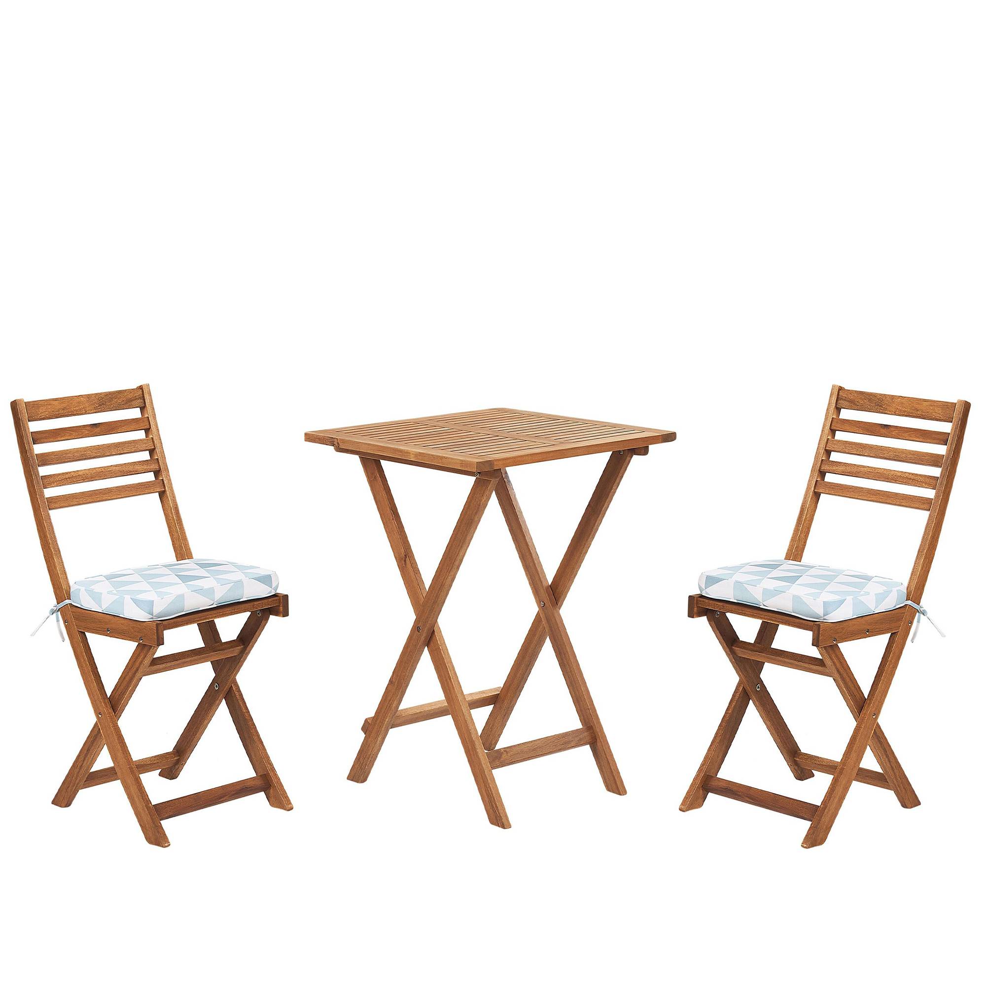 Beliani - Set de bistrot, 2 Personnes Acacia Bleu FIJI - Beliani - Imagen 2