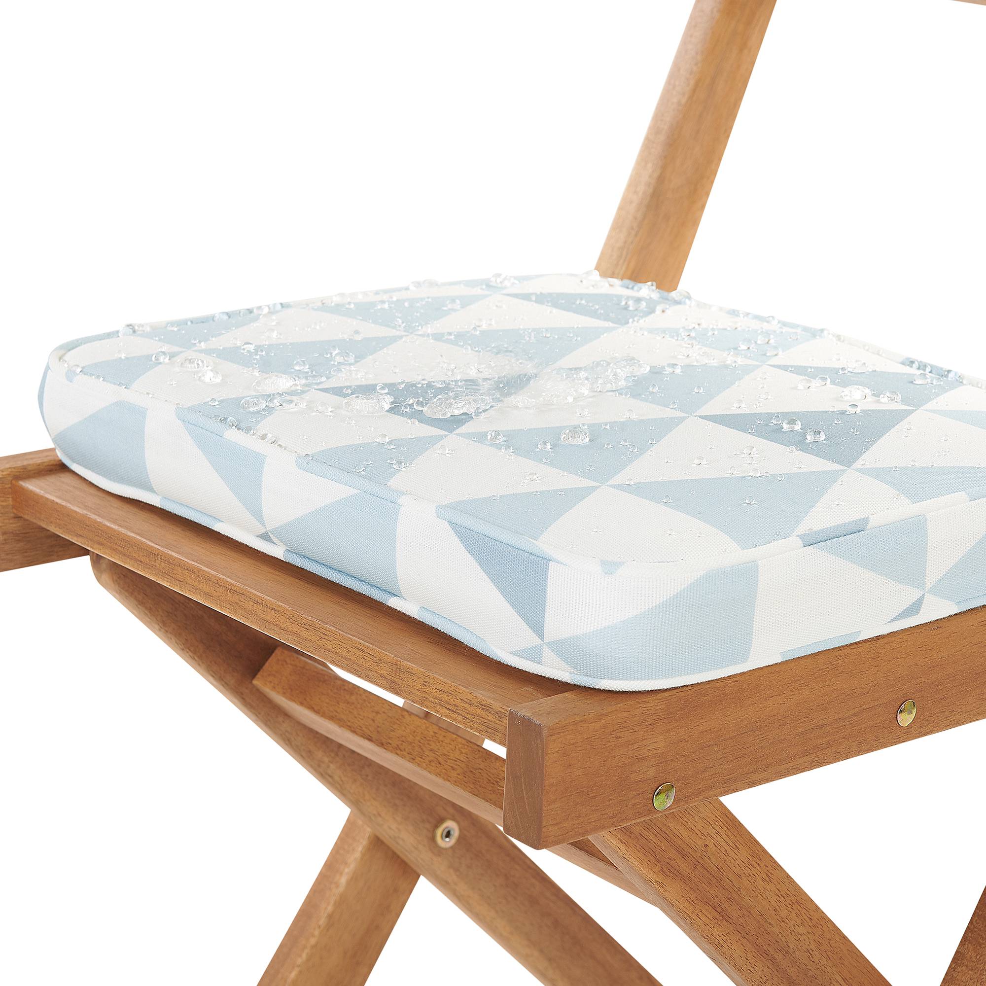 Beliani - Set de bistrot, 2 Personnes Acacia Bleu FIJI - Beliani - Imagen 6
