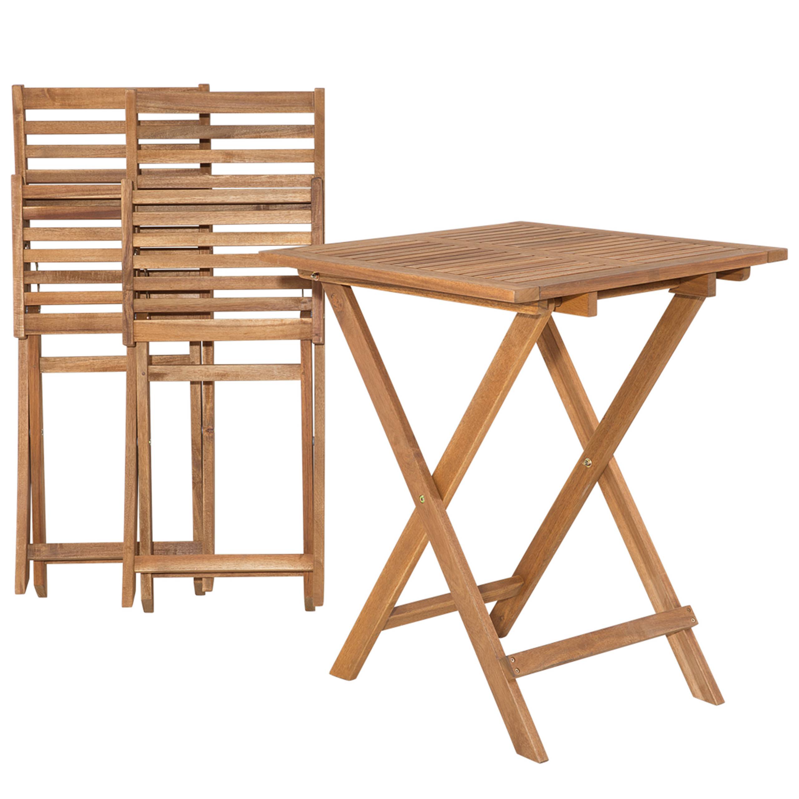 Beliani - Set de bistrot, 2 Personnes Acacia Bleu FIJI - Beliani - Imagen 8