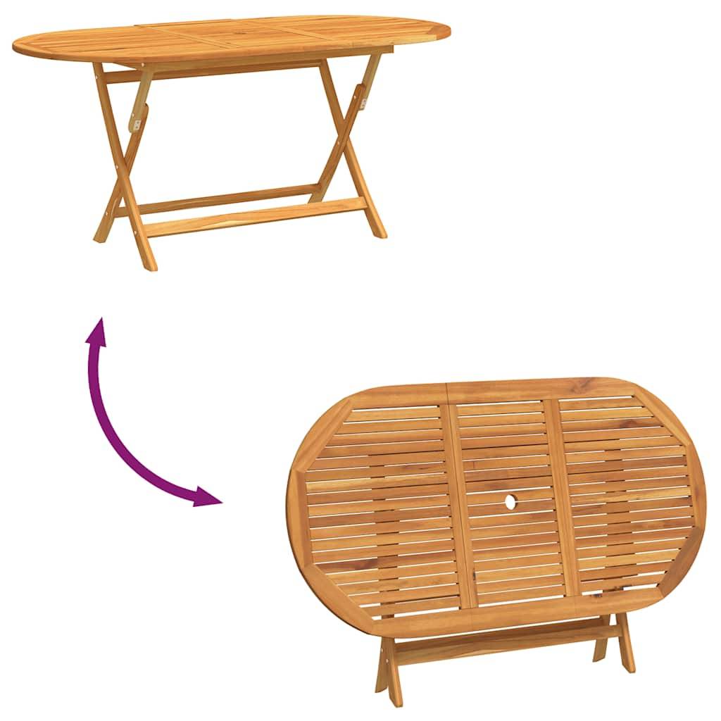 PANGIVO - Table pliable de jardin bois d'eucalyptus massif 160 x 85 x 75 cm - PANGIVO - Image 5