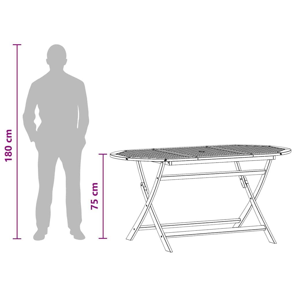 PANGIVO - Table pliable de jardin bois d'eucalyptus massif 160 x 85 x 75 cm - PANGIVO - Image 7