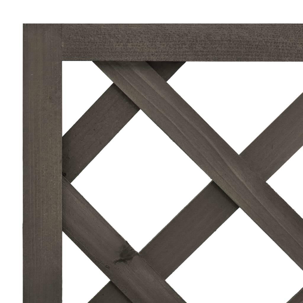 Helloshop26 - Jardinière à treillis de jardin gris 50 x 25 x 90 cm bois de sapin - Imagen 5