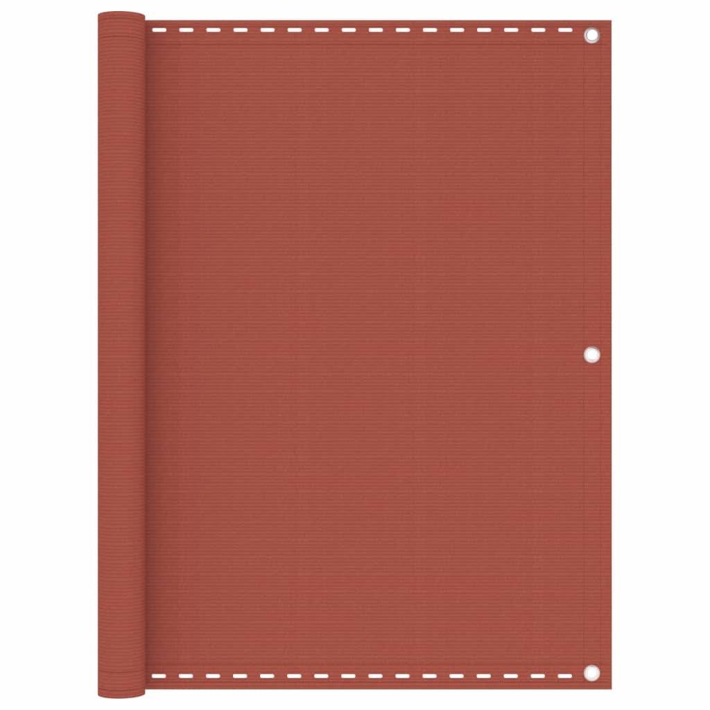 Helloshop26 - Écran de balcon brise pare vue protection confidentialité 120 x 600 cm PEHD terre cuite - Imagen 1