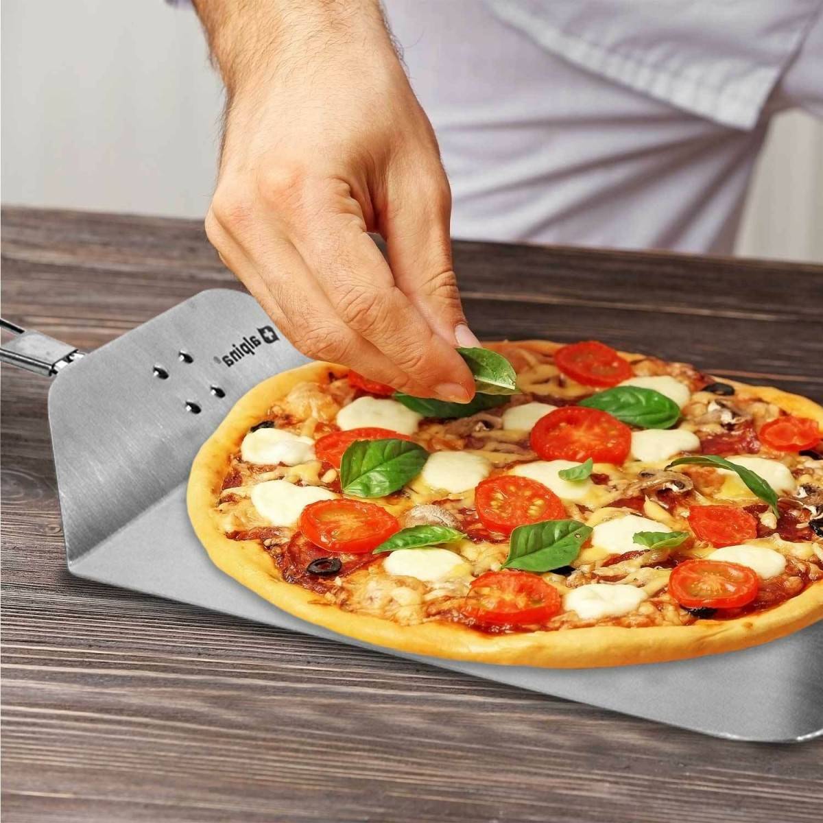Alpina - Pelle à pizza Manche pliable 25 x 24 longueur 55cm Aluminium alimentaire Spatule à pizza ALPINA - Imagen 3