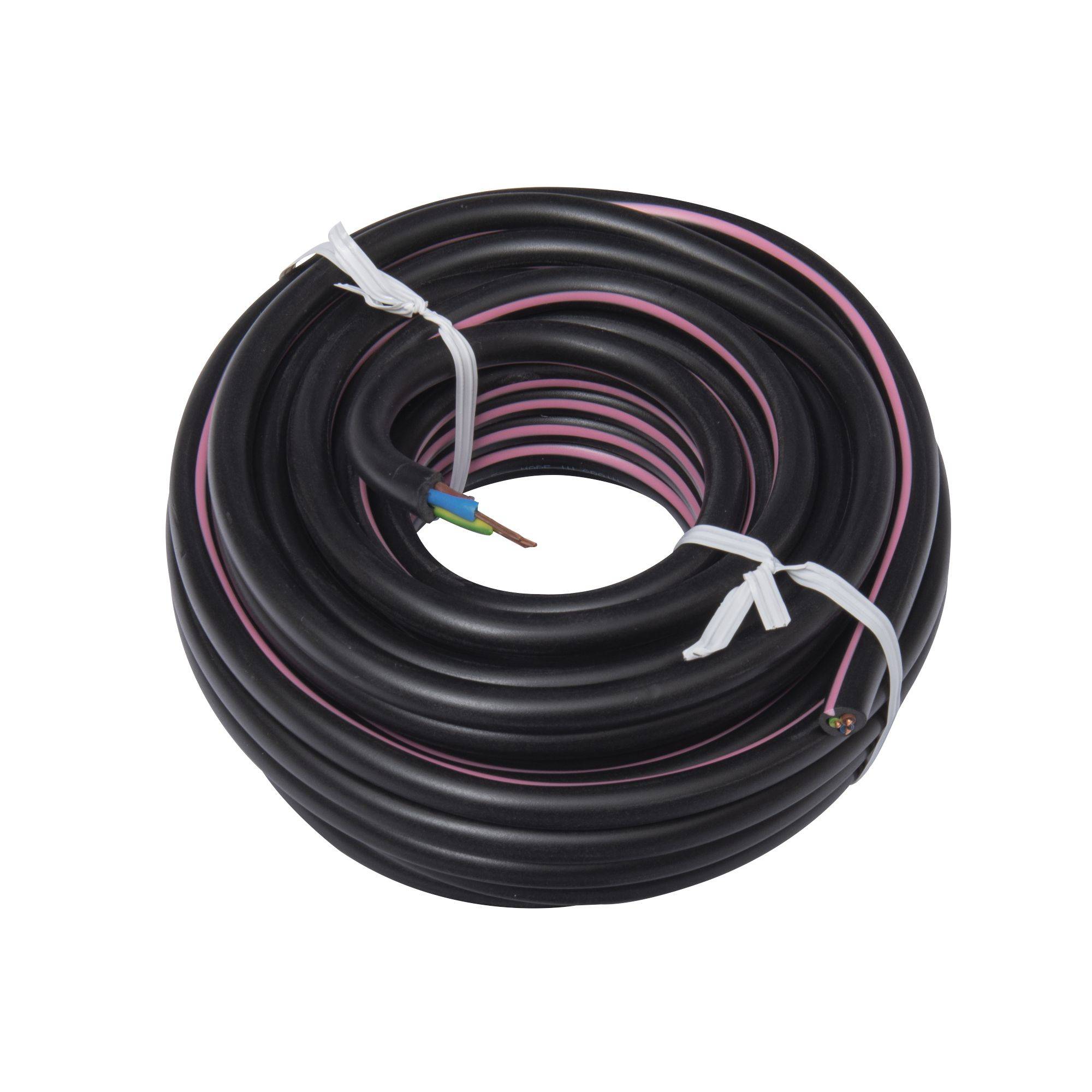 Zenitech - Câble d'alimentation électrique U1000R2V 3G1,5 Noir - 10m - Imagen 1