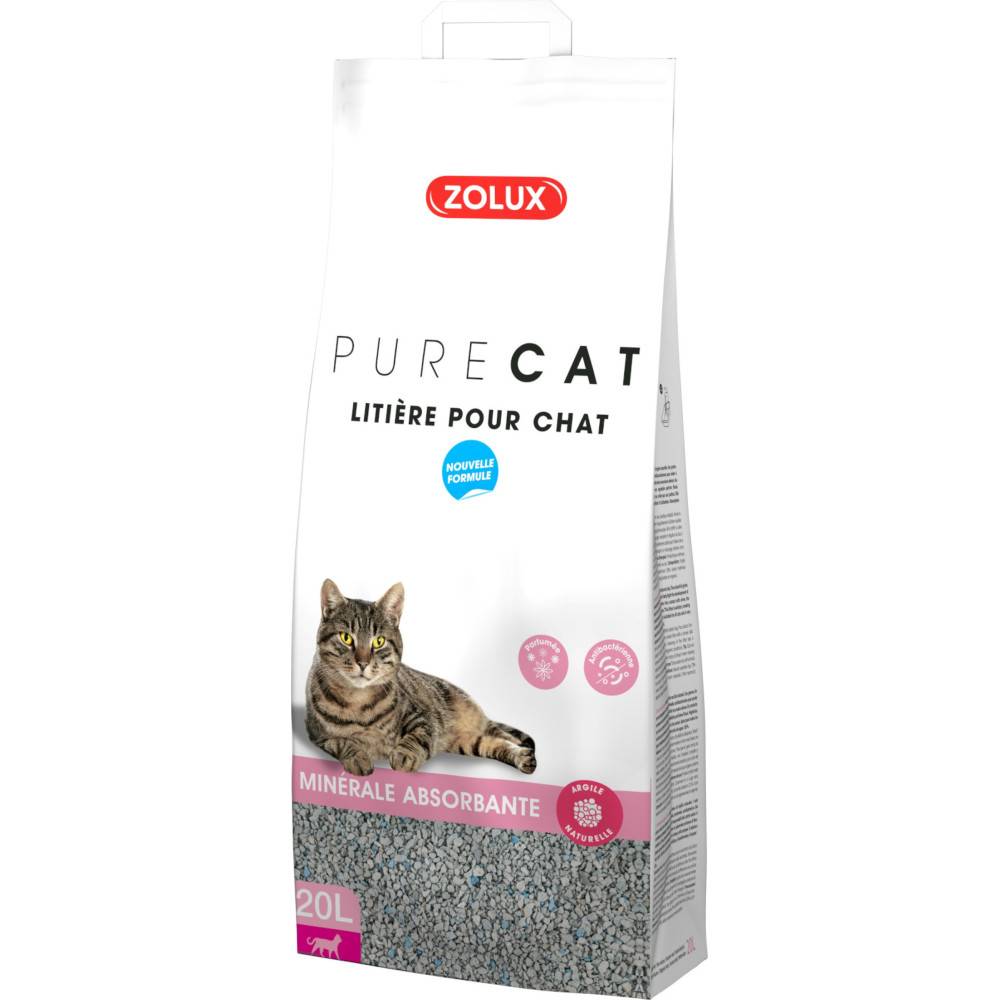 Zolux - Litière pure cat minérale absorbante parfumée 20 litres soit 13 kg pour chats - Imagen 2