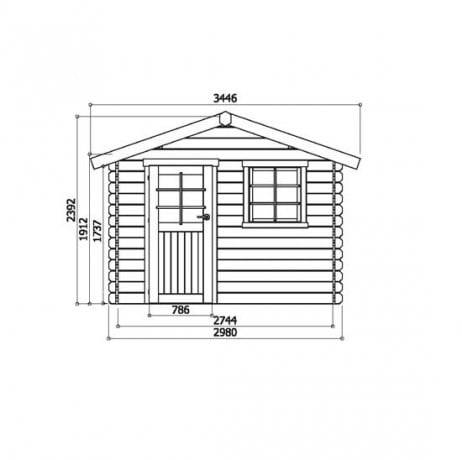 Abri de jardin SARAN en bois 4,79 m², Toiture Shingle gris, Plancher Non - Imagen 2