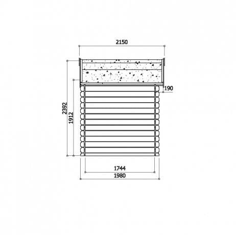 Abri de jardin SARAN en bois 4,79 m², Toiture Shingle gris, Plancher Non - Imagen 3