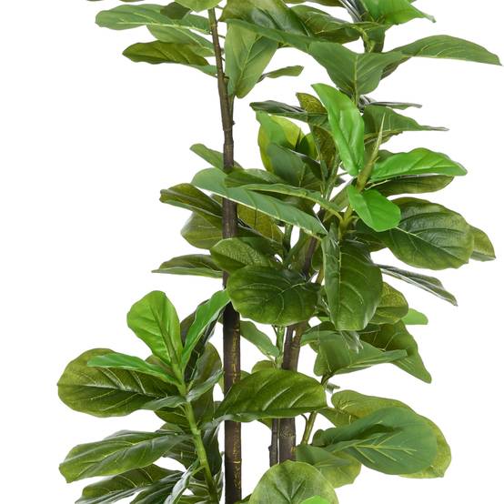 Lot 2 Figuiers Artificiels Plastique Décoration Intérieur Ficus Lyrata 180cm Vert - ComfortXL Outdoor Living - Image 9