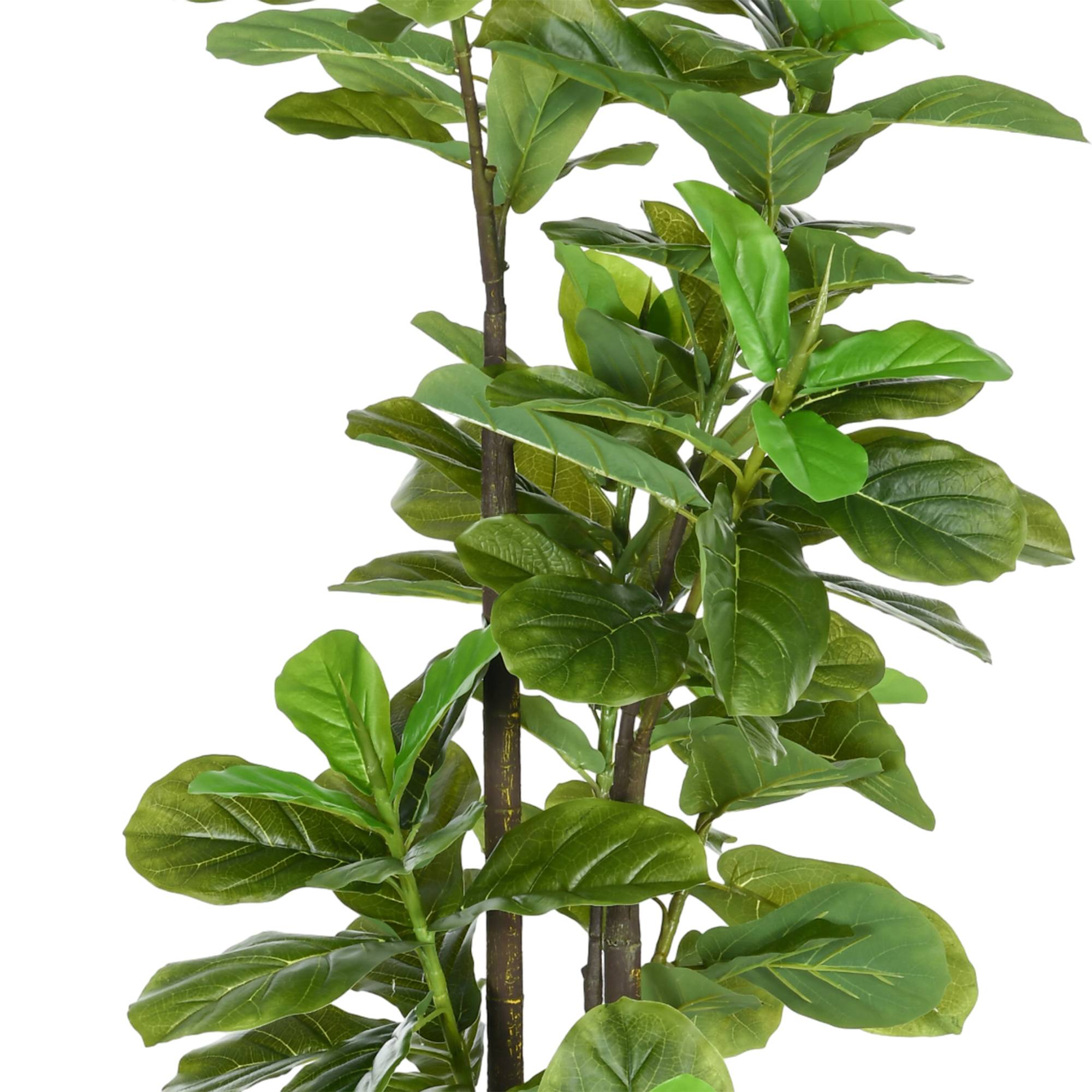 Lot 2 Figuiers Artificiels Plastique Décoration Intérieur Ficus Lyrata 180cm Vert - ComfortXL Outdoor Living - Image 9
