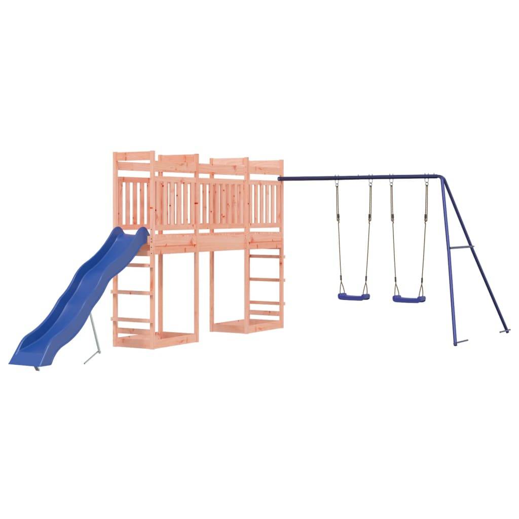 Helloshop26 - Aire de jeux d'extérieur balançoires toboggan portiques robuste jeux jardin 314 x 535 x 207 cm bois massif de douglas - Imagen 2