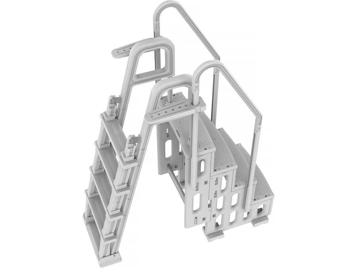 Escalier Double Piscine "mario" Avec Système De Sécurité Enfant -habitat Et Jardin - Image 4