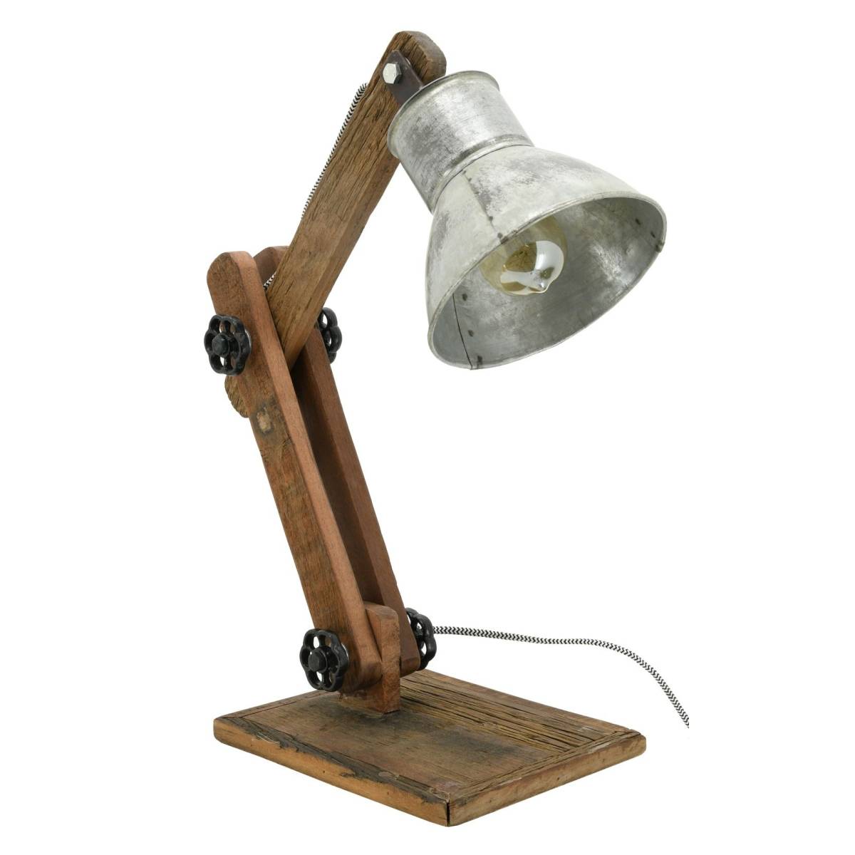 Aubry Gaspard - Lampe en bois recyclé et métal Archi - Imagen 1