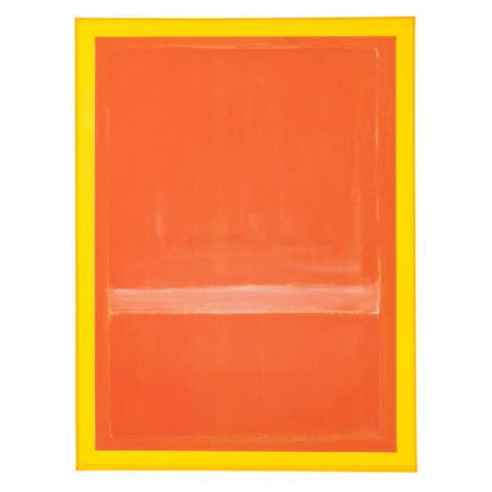 J-Line - Toile Murale Déco "Moderne" 60x80cm Orange Fluo - Image 1