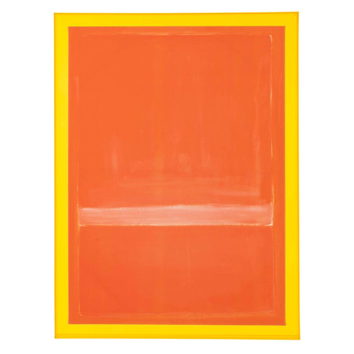 J-Line - Toile Murale Déco "Moderne" 60x80cm Orange Fluo - Image 1