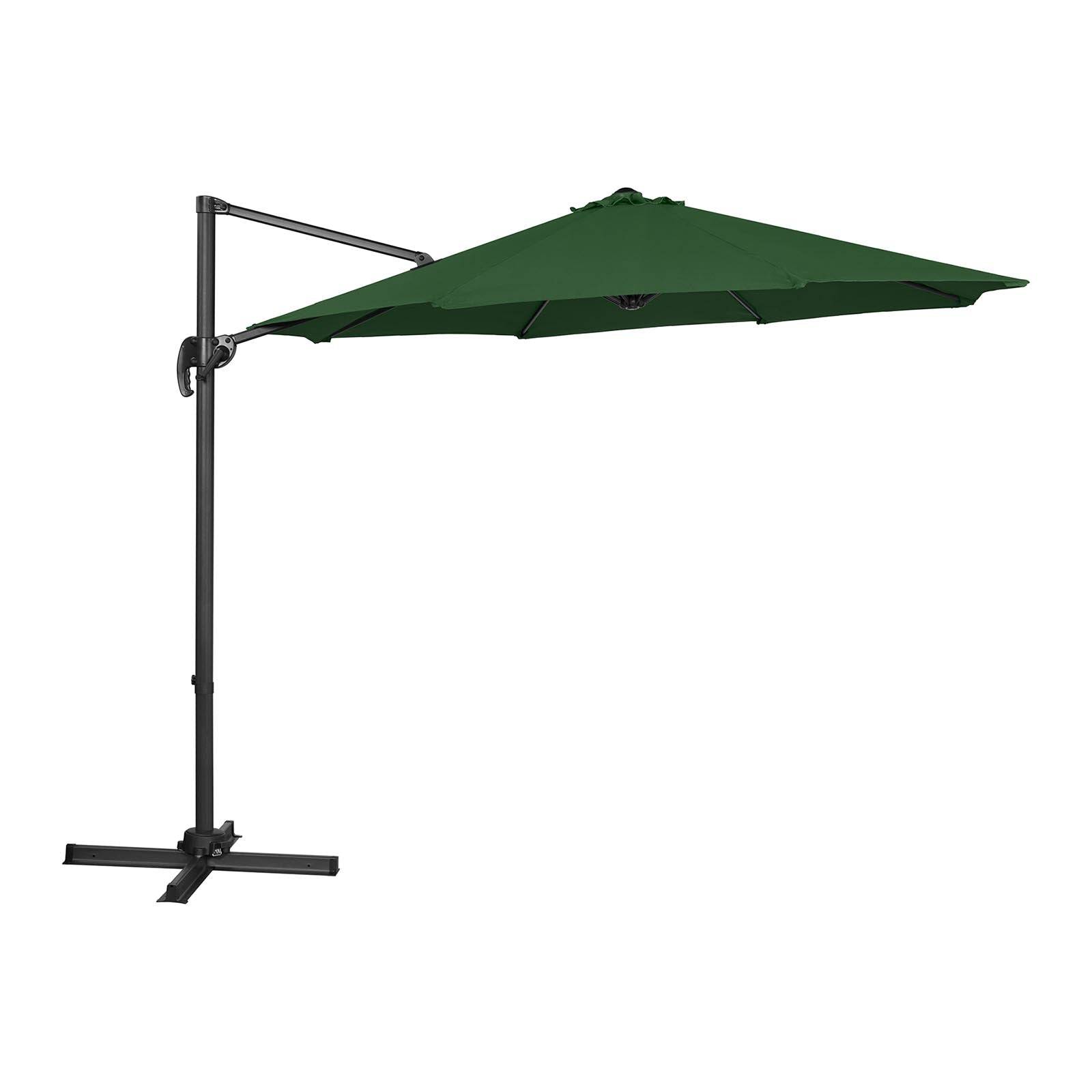 Helloshop26 - Parasol déporté - vert - rond - diamètre 300 cm - inclinable et pivotant - Imagen 2