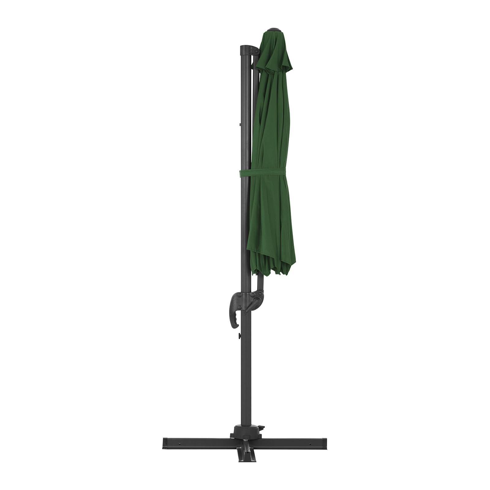 Helloshop26 - Parasol déporté - vert - rond - diamètre 300 cm - inclinable et pivotant - Imagen 3
