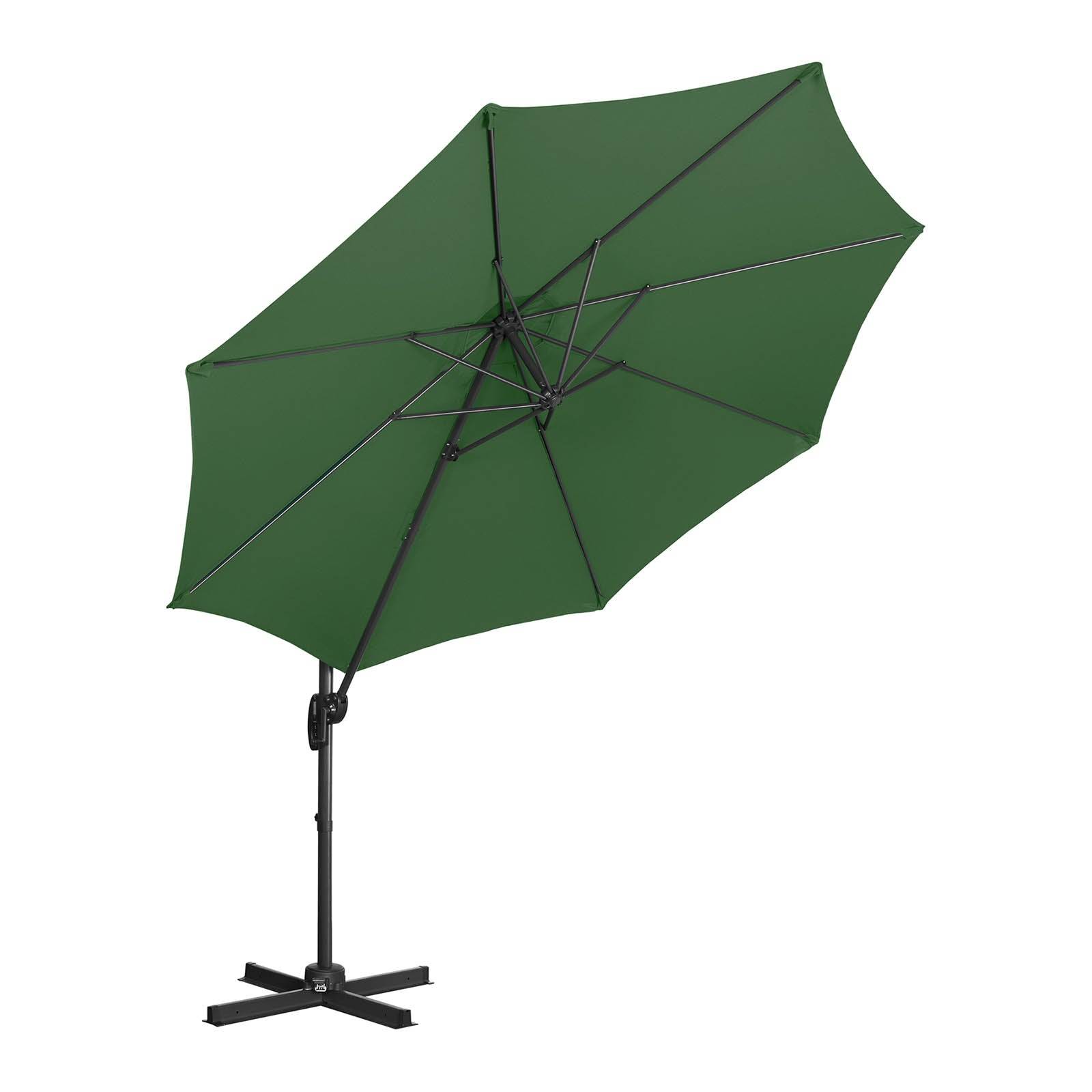 Helloshop26 - Parasol déporté - vert - rond - diamètre 300 cm - inclinable et pivotant - Imagen 1