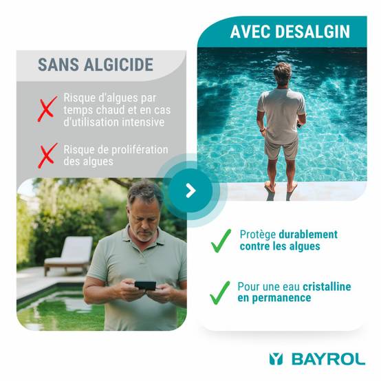 Anti-algues et clarifiant d'eau Bayrol Desalgin Classic 6 litres - Image 5