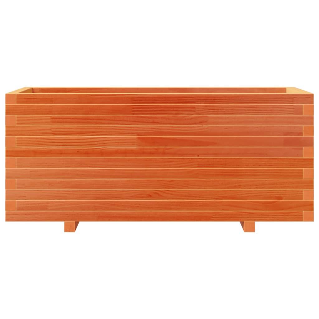 Maison Chic - Jardinière, Bac à fleurs, Pot de fleurs cire marron 110x40x49,5 cm bois de pin massif - Imagen 5
