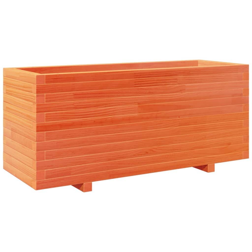 Maison Chic - Jardinière, Bac à fleurs, Pot de fleurs cire marron 110x40x49,5 cm bois de pin massif - Imagen 7