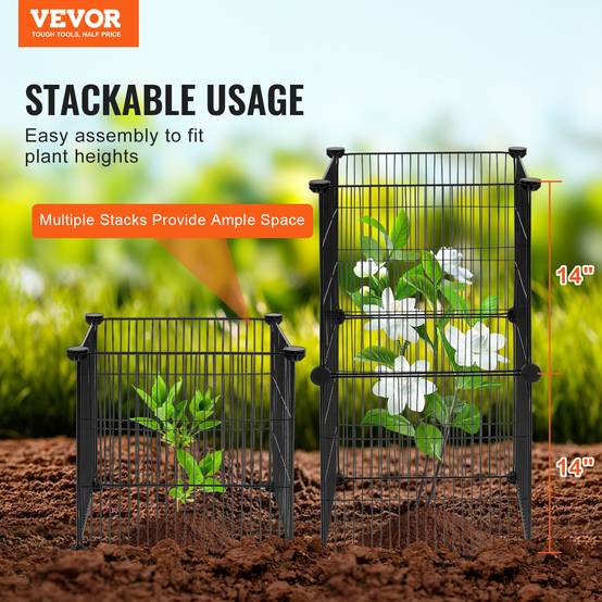 VEVOR Lot 5 protections plantes, grillage 39x39cm, maille métallique, écureuils. - Image 2
