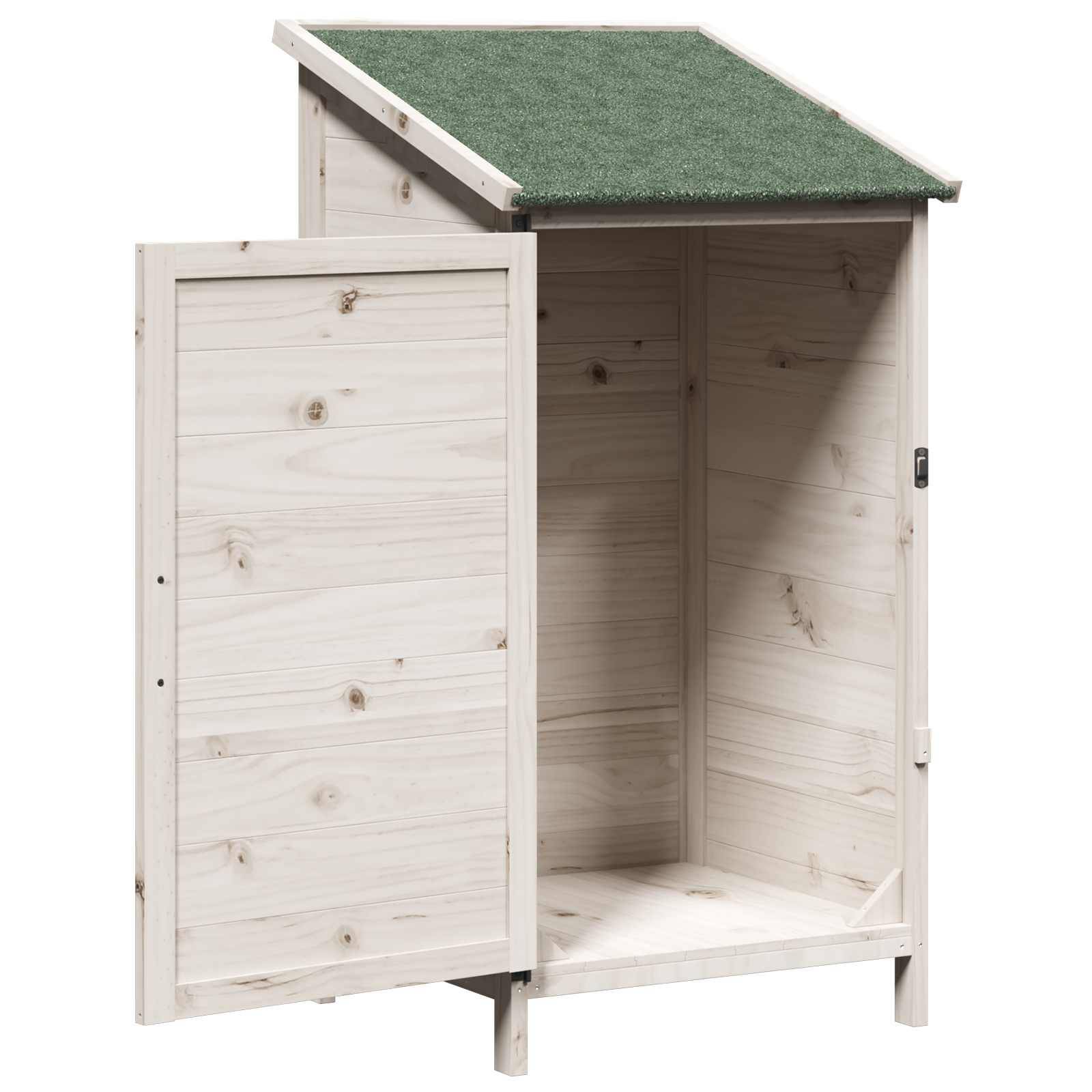 PANGIVO - Abri de jardin bois de sapin blanc 59 x 56 x 113.5 cm, poids:14.3kg - PANGIVO - Image 4