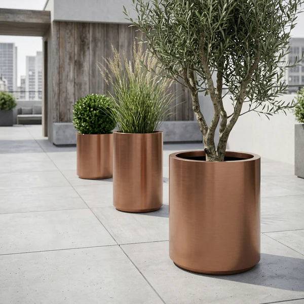 Pot METROPOLE 40x70cm cuivre - Image 2