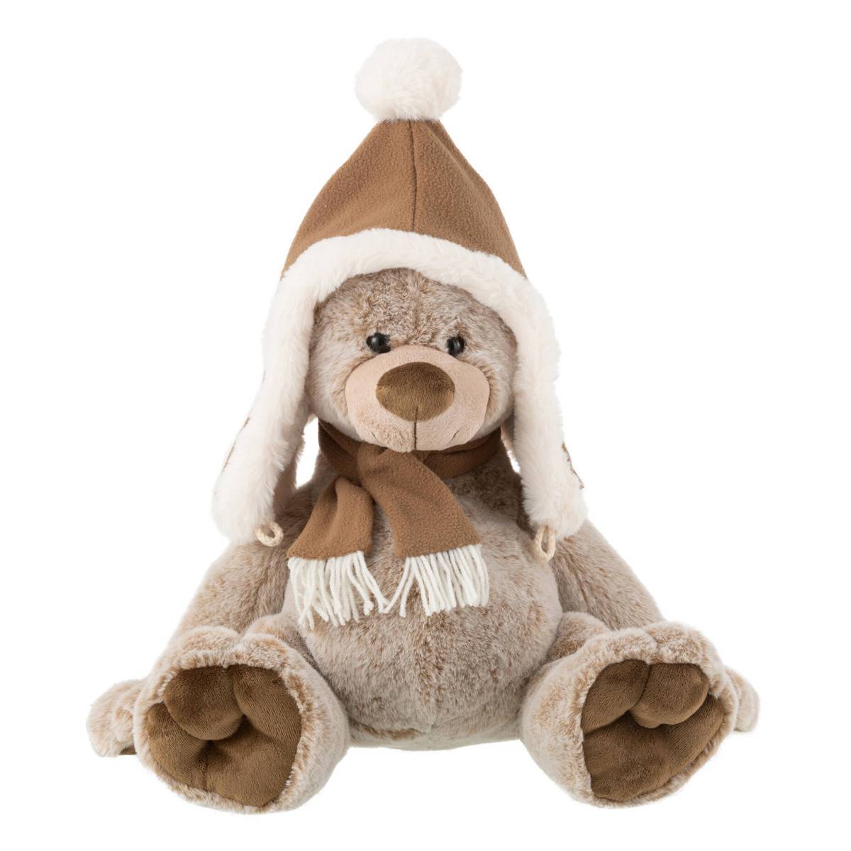 Peluche Ours "Chapeau" 38cm Marron - Image 1