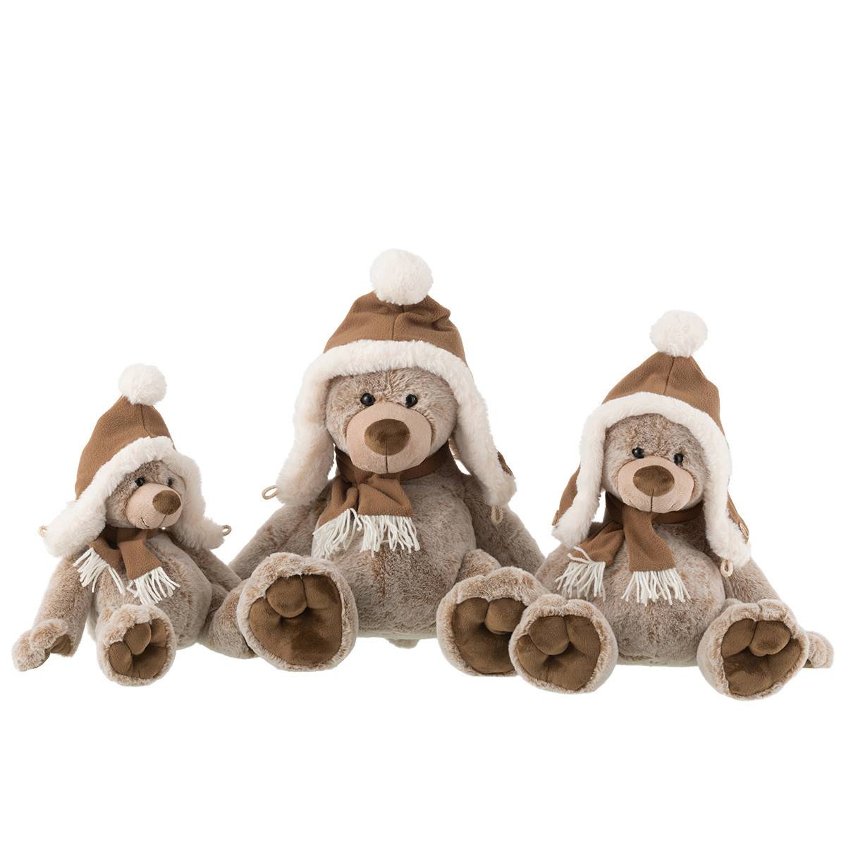 Peluche Ours "Chapeau" 38cm Marron - Image 2