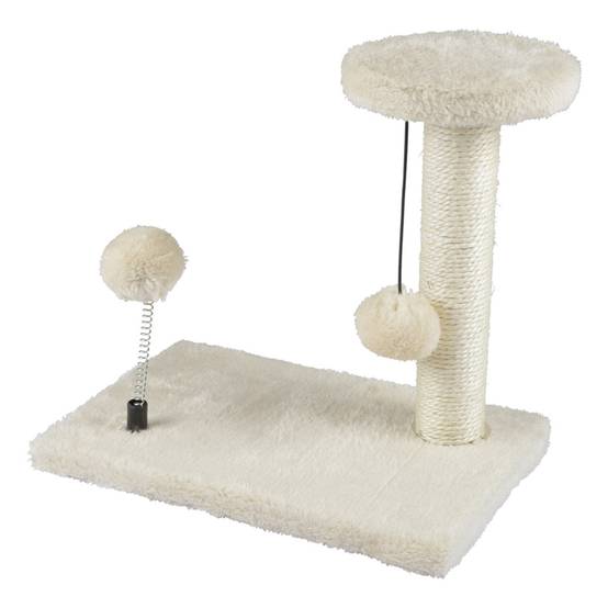 Love Story - Arbre à Chat avec Jouets "1 Plateforme" 28cm Écru - Image 1