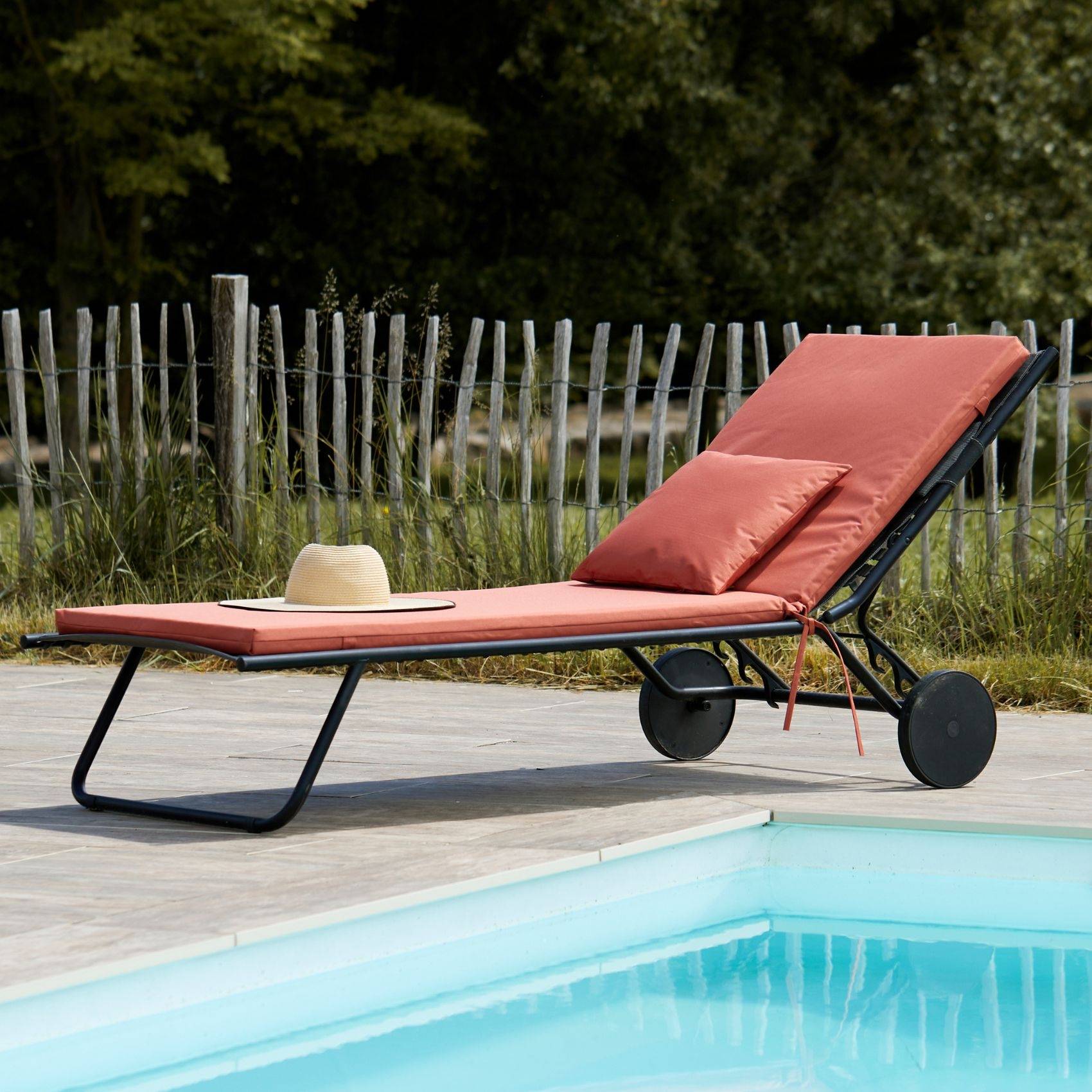 Home Maison - Matelas Bain de soleil extérieur imperméable MINORQUE - HOME MAISON - Polyester - Terracotta - Imagen 5