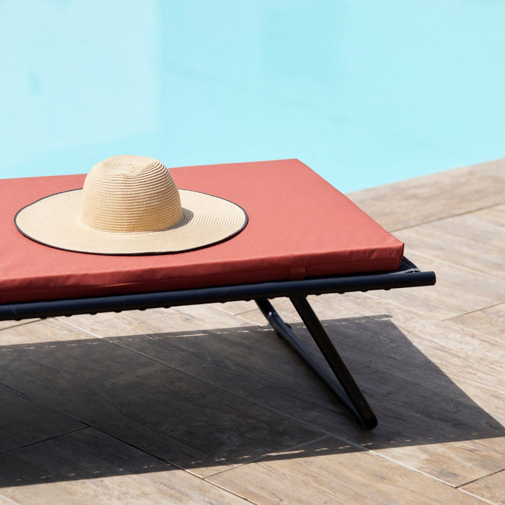 Home Maison - Matelas Bain de soleil extérieur imperméable MINORQUE - HOME MAISON - Polyester - Terracotta - Imagen 2