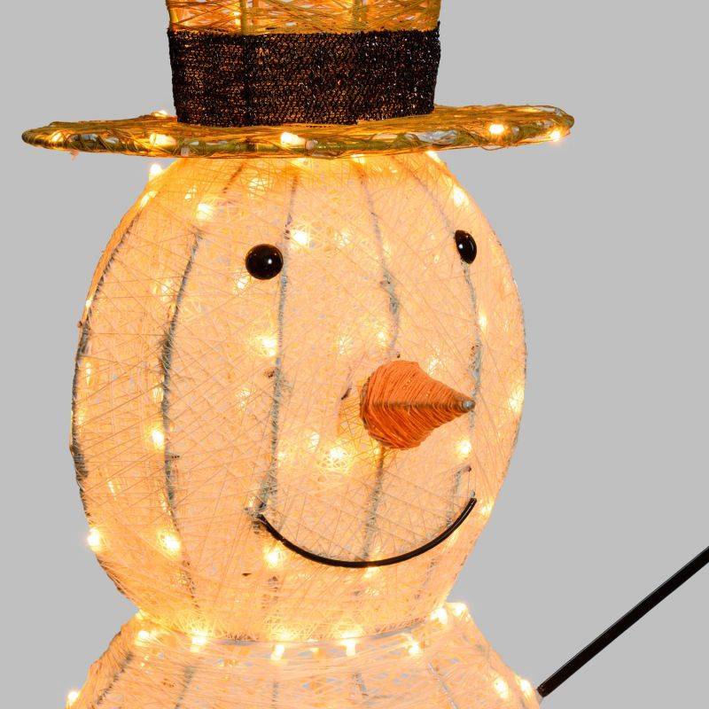 Lotti - Bonhomme de neige lumineux 3D H150cm 320 LED ambré fixe Timer extérieur Smart Connect 31V professionnel Lotti - Imagen 4