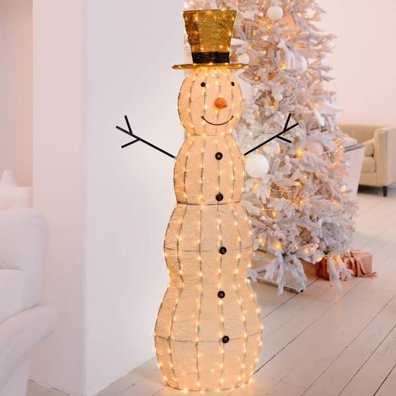 Lotti - Bonhomme de neige lumineux 3D H150cm 320 LED ambré fixe Timer extérieur Smart Connect 31V professionnel Lotti - Imagen 7
