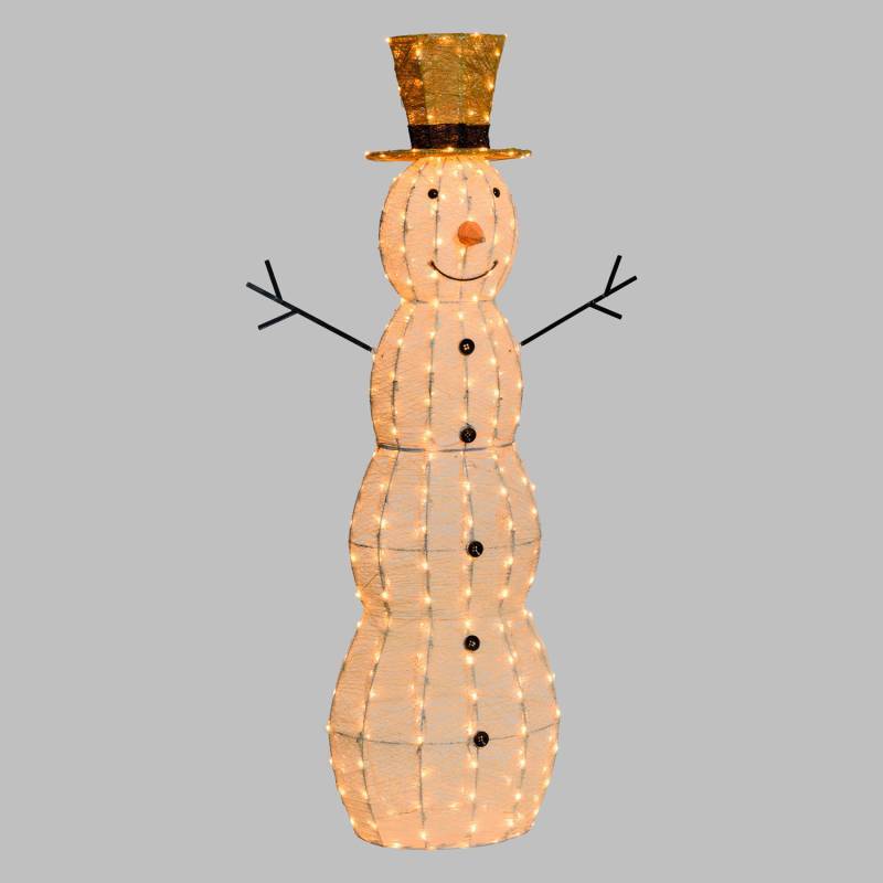 Lotti - Bonhomme de neige lumineux 3D H150cm 320 LED ambré fixe Timer extérieur Smart Connect 31V professionnel Lotti - Imagen 6