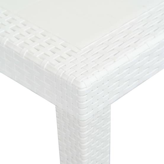 Table de jardin Plastique Blanc 150 x 90 x 72 cm - PANGIVO - Image 3