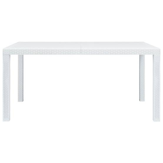 Table de jardin Plastique Blanc 150 x 90 x 72 cm - PANGIVO - Image 2