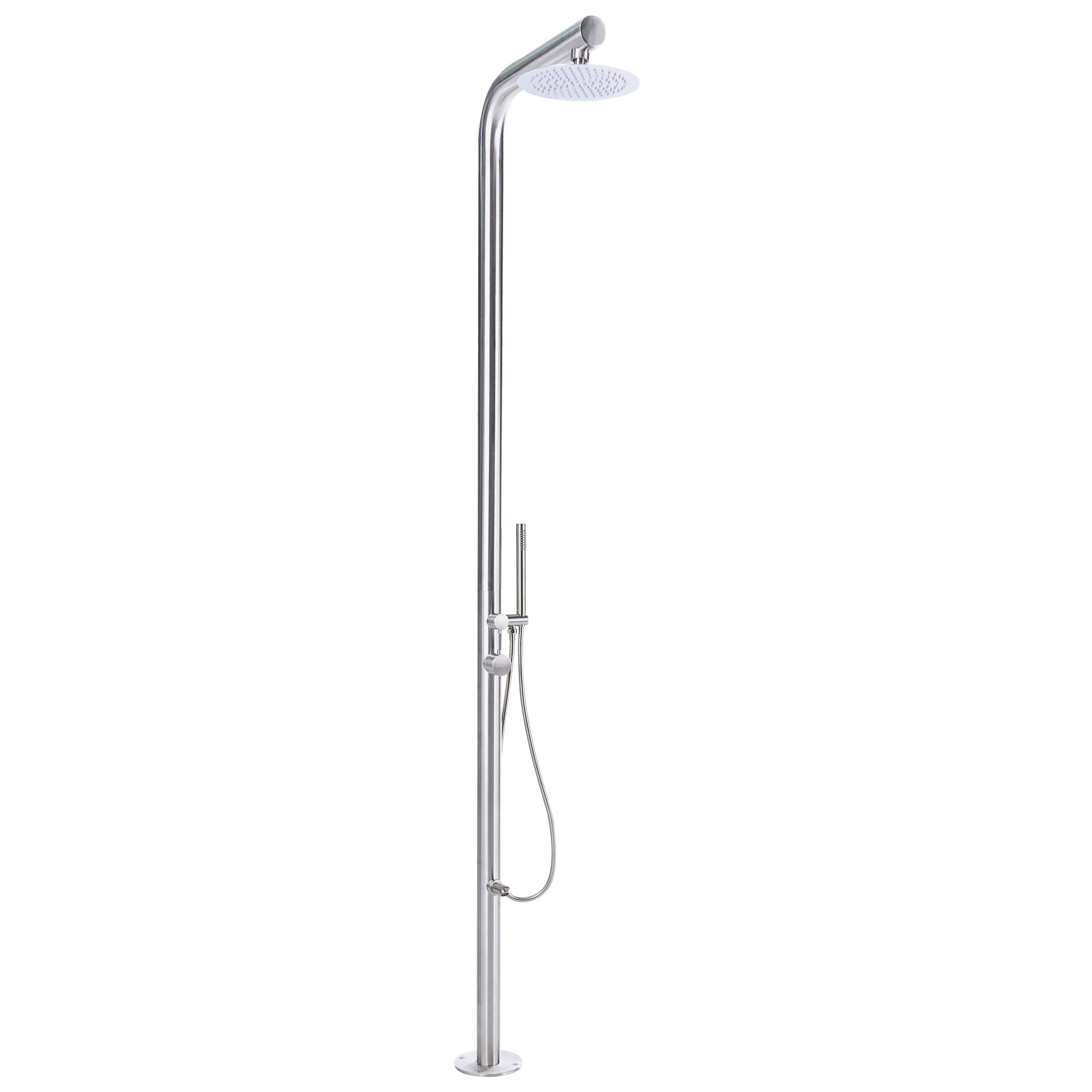 Beliani - Douche d'extérieur Acier inox Argenté MARUDI - 57x17x230- Beliani - Image 2
