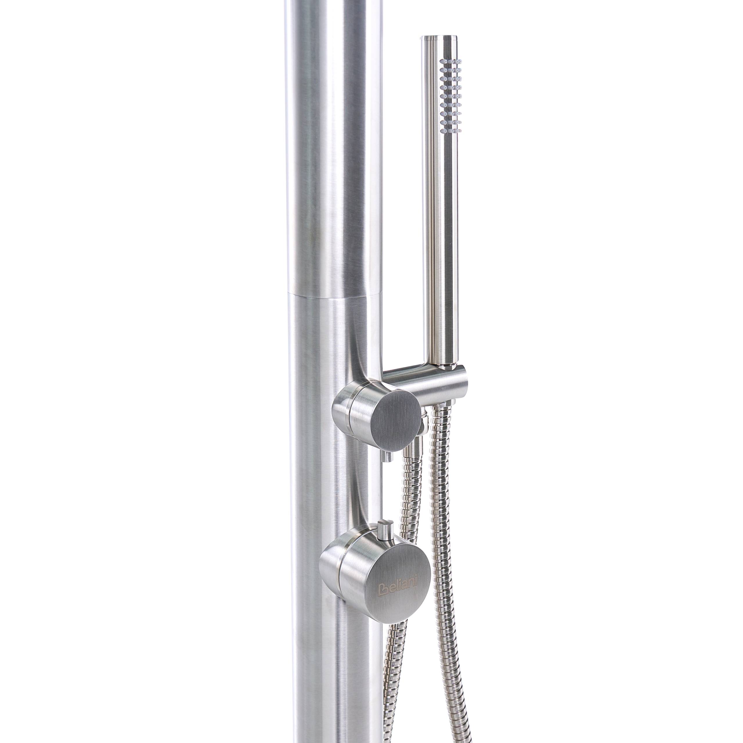 Beliani - Douche d'extérieur Acier inox Argenté MARUDI - 57x17x230- Beliani - Image 7