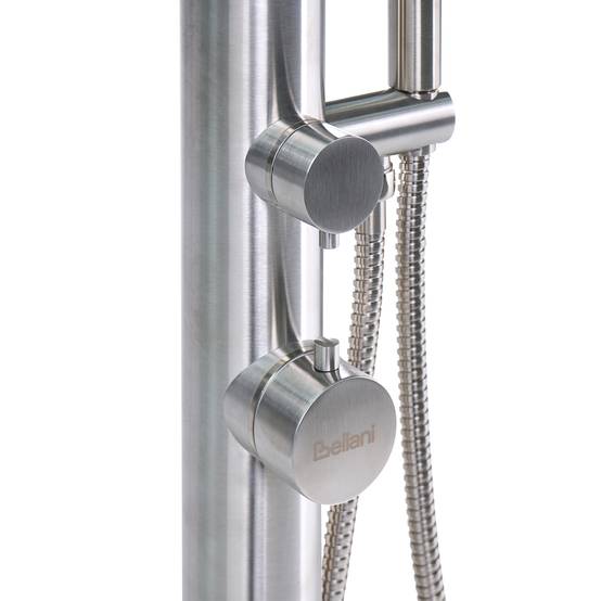 Beliani - Douche d'extérieur Acier inox Argenté MARUDI - 57x17x230- Beliani - Image 8