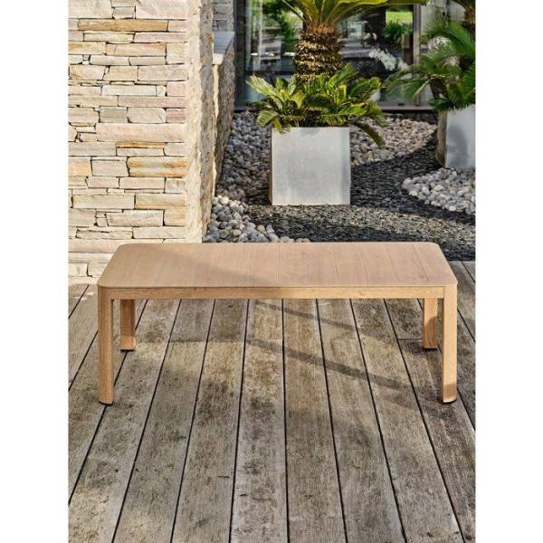Dcb Garden - Salon bas de jardin - Gris - Aluminium imitation bois - 5 places - Goya - Image 4
