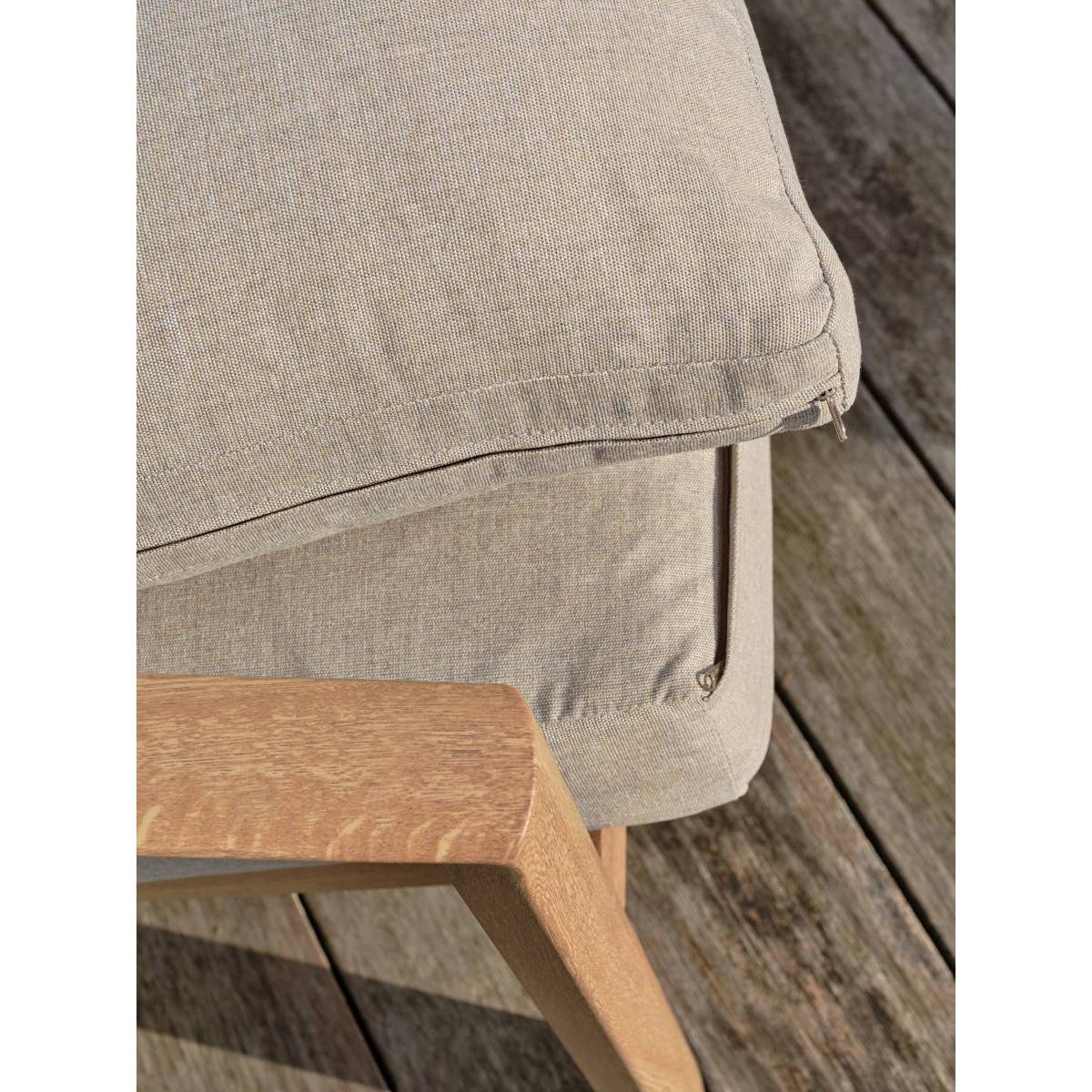 Dcb Garden - Salon bas de jardin - Gris - Aluminium imitation bois - 5 places - Goya - Image 10