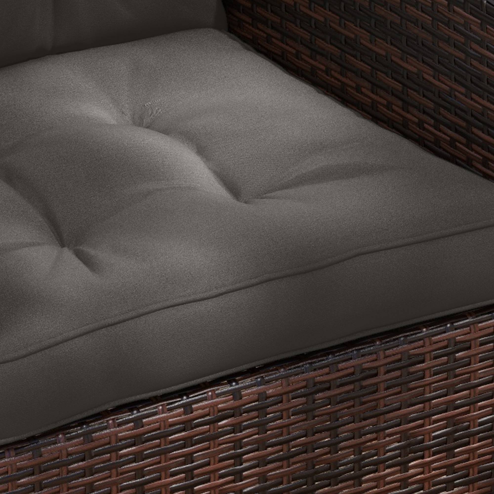 Outsunny - Lot 4 coussins jardin 2 assise + 2 dossier capitonné polyester gris anthracite - Outsunny - Image 8